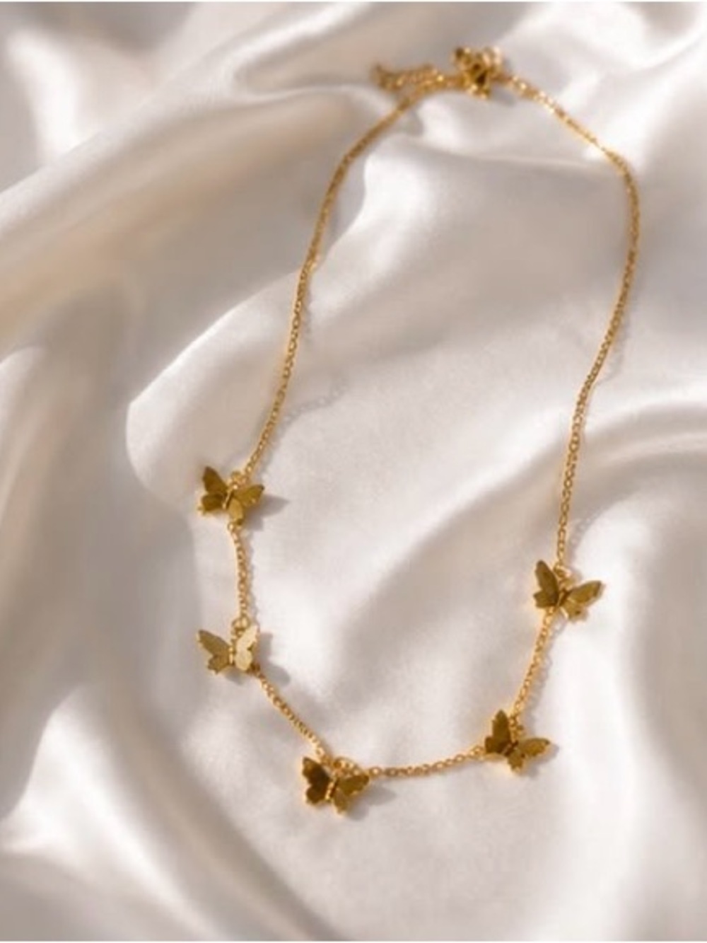 Gold Butterfly Chain Necklace
